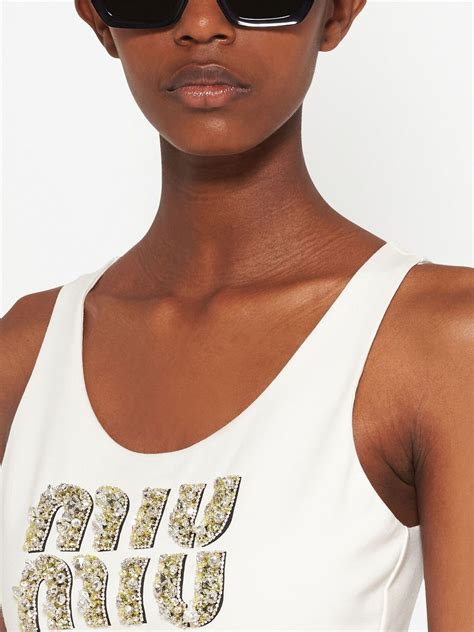 miu miu cropped top|farfetch miu mitu tops.